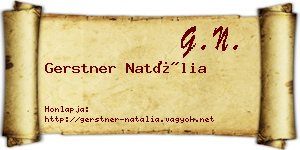 Gerstner Natália névjegykártya